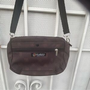 Kaban bag 9X6X3 crossbody logo shoulder textile bag brown lots of storage